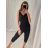 Nohavice háremky aladinky 3/4 krátke dámske (L/XL one size) TALIANSKA MÓDA IMD22460/DR čierna M/L