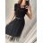 Sukně dlouhá tylová dámská (S/M ONE SIZE) ITALSKÁ MÓDA IMWE222302/DR Černá S/M