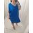 Šaty maxi dlhé krátky rukáv dámske nadrozmer (XL/2XL/3XL/4XL ONE SIZE) TALIANSKA MÓDA IMC22501/DR