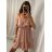 Šaty letné elegantný carmen na ramienka dámske (S/M ONE SIZE) TALIANSKA MÓDA IMD22353