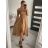 Šaty carmen dlouhé letní přes ramena dámské (S/M ONE SIZE) ITALSKÁ MÓDA IMM22399/DR S/M oranžová