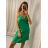 Šaty na ramienka s kamienkami satén letné krátke na ramienka dámske (S/M/L ONE SIZE) TALIANSKA MÓDA IMM22Q52249