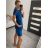 Šaty klasik krátký rukáv s kapsami dámské (S/M/L ONE SIZE) ITALSKÁ MÓDA IMD22CLASIK