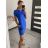 Šaty klasik krátký rukáv s kapsami dámské (S/M/L ONE SIZE) ITALSKÁ MÓDA IMD22CLASIK