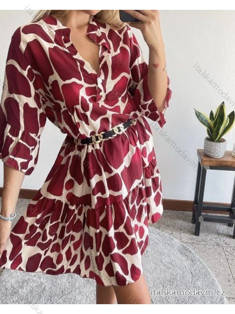 Šaty letné 3/4 rukáv dámske (S/M ONE SIZE) TALIANSKA MÓDA IMPBB22F10299C