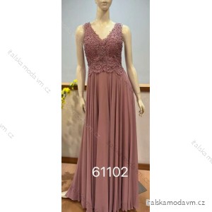 Šaty elegantné dlhé bez rukávu dámske (S/M ONE SIZE) TALIANSKA MóDA IMM22PL61102