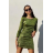 Šaty elegantný dlhý rukáv dámske (S/M ONE SIZE) TALIANSKA MÓDA IMPBR22H2610-Z1