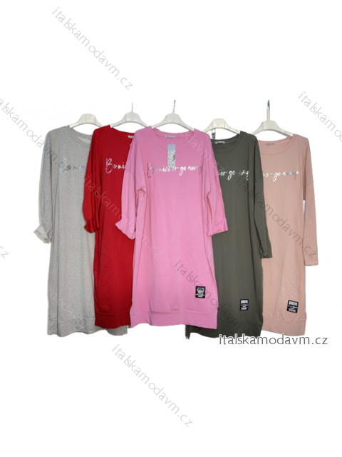 Šaty dlhý rukáv dámske (L/XL ONE SIZE) TALIANSKA MóDA IM422951