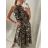 Šaty letné skladané bez rukávov dámske (S/M ONE SIZE) TALIANSKA MÓDA IMM222294BR/DR