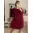 Šaty s kabelkou dlhý rukáv dámske (M/L ONE SIZE) TALIANSKA MóDA IM422BETY/DR