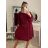 Šaty s kabelkou dlhý rukáv dámske (M/L ONE SIZE) TALIANSKA MóDA IM422BETY/DR