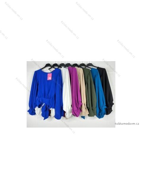 Tunika/blúzka dlhý rukáv dámske (S/M ONE SIZE) TALIANSKA MÓDA IMPBB22F12310