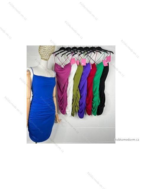 Šaty elegantné na ramienka dámske (S/M ONE SIZE) TALIANSKA MÓDA IMPBB22H32761