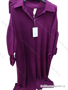 Šaty košeľové dlhý rukáv dámske (S/M ONE SIZE) TALIANSKA MóDA IM322300