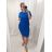 Šaty klasik bavlněné krátký rukáv dámské (XL/2XL ONE SIZE) ITALSKÁ MÓDA IM322104/DRkr. modrá