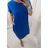 Šaty klasik bavlněné krátký rukáv dámské (XL/2XL ONE SIZE) ITALSKÁ MÓDA IM322104