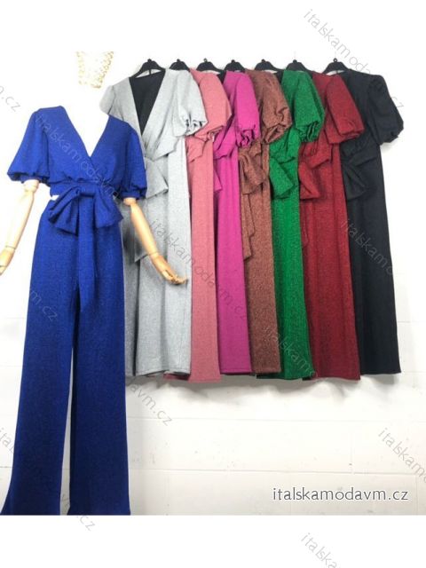 Súprava letný top krátky rukáv a nohavice dámska (S/M ONE SIZE) TALIANSKA MÓDA IMPBB22B10733/5405