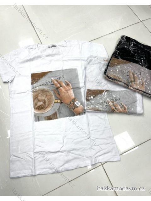 Tričko krátky rukáv dámske (M-XL) TURECKÁ MÓDA TMWG22GYA01006