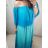Šaty letní dlouhé carmen šifon duhové dámské nadrozměr (XL/2XL ONE SIZE) ITALSKÁ MÓDA IM42295108/DR