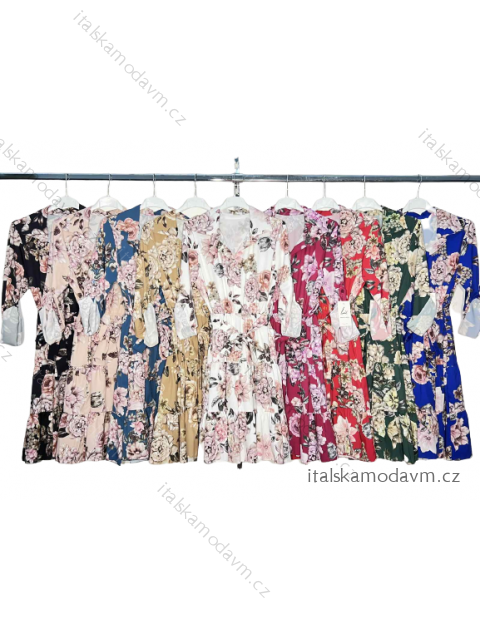Šaty elegantné košeľové dlhý rukáv dámske (S/M/L ONE SIZE) TALIANSKA MóDA IM4221049