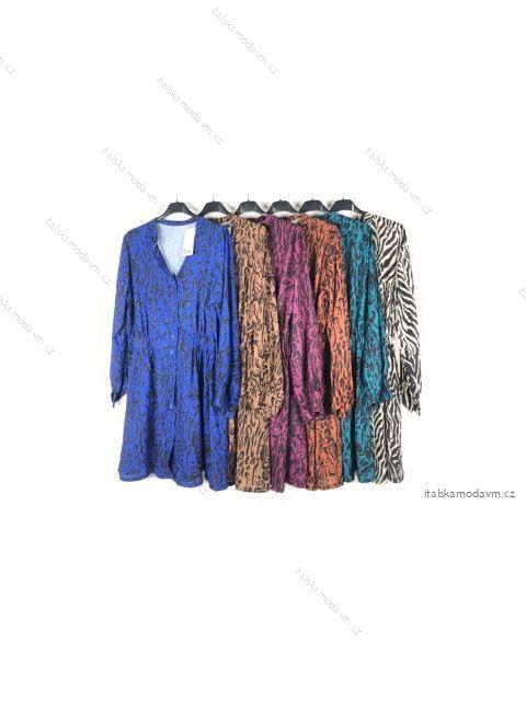 Šaty dlouhý rukáv dámské (S/M ONE SIZE) ITALSKÁ MÓDA IMPBB22F2889