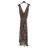 Šaty letné bez rukávov s páskem leopard dámske (S/M ONE SIZE) TALIANSKA MÓDA IMPLM22U2965/DR