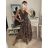 Šaty letné bez rukávov s páskem leopard dámske (S/M ONE SIZE) TALIANSKA MÓDA IMPLM22U2965/DR