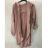Cardigan bavlněný dlouhý rukáv s kapucí dámský (S/M/L/XL ONE SIZE) ITALSKÁ MÓDA IMD22689