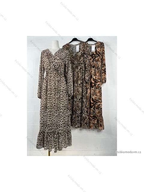 Šaty dlhý rukáv dámske (S/M ONE SIZE) TALIANSKA MÓDA IMPBB22F11370