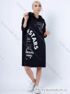 Šaty mikinové dlhý rukáv dámske (XL/2XL ONE SIZE) TALIANSKA MÓDA IMD22733