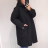 Kabát flaušový na zips s kapucňou dámsky nadrozměr (5XL / 6XLONE SIZE) TALIANSKÁ MÓDA IMD22757