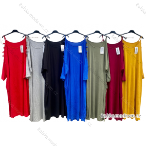 Šaty dlhé maxi dlhý rukáv dámske (2XL/3XL ONE SIZE) TALIANSKA MÓDA IMD22719