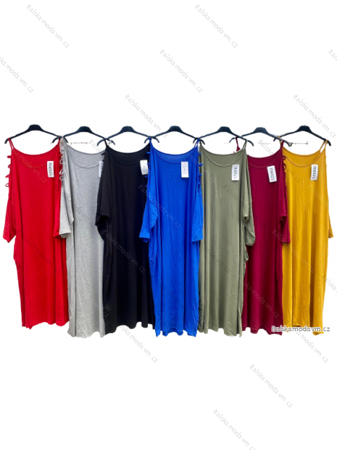 Šaty dlhé maxi dlhý rukáv dámske (2XL/3XL ONE SIZE) TALIANSKA MÓDA IMD22719