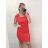 Šaty elegantní společenské dámské (XL-4XL) ITALSKá MóDA IM922DRESSRED/DR XL červená