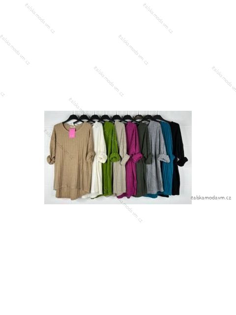 Tunika dlouhý rukáv dámské (S/M ONE SIZE) ITALSKÁ MÓDA IMPBB2226246k