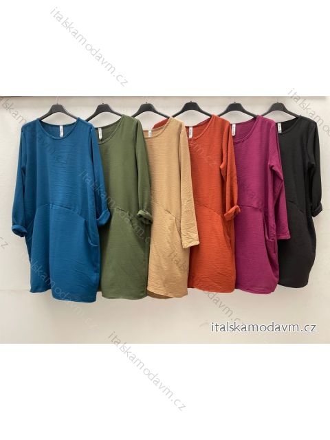 Šaty dlouhý rukáv dámské (S/M ONE SIZE) ITALSKÁ MÓDA IMPDY22HF17598