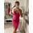 Šaty elegantné mini na ramienka dámske (S/M ONE SIZE) TALIANSKA MÓDA IM322105 korálová