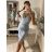 Šaty elegantné mini na ramienka dámske (S/M ONE SIZE) TALIANSKA MÓDA IM322105 korálová