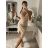 Šaty elegantné mini na ramienka dámske (S/M ONE SIZE) TALIANSKA MÓDA IM322105 korálová