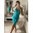 Šaty elegantné mini na ramienka dámske (S/M ONE SIZE) TALIANSKA MÓDA IM322105 korálová