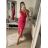 Šaty elegantní společenské dlouhé na ramínka dámské (XS/S/M/L ONE SIZE) ITALSKÁ MÓDA IM322130/DR S/M Červené