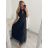 Šaty dlouhé elegantní společenské bez rukávu dámské (L/XL ONE SIZE) ITALSKÁ MÓDA IMM22FS52701/DR L/XL bílá