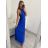 Šaty dlouhé elegantní společenské bez rukávu dámské (L/XL ONE SIZE) ITALSKÁ MÓDA IMM22FS52701/DR L/XL bílá