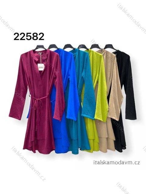 Šaty dlhý rukáv dámske (S/M ONE SIZE) TALIANSKA MÓDA IMPHD2222582