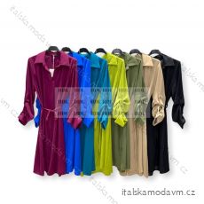 Šaty košeľové dlhý rukáv dámske (S/M ONE SIZE) TALIANSKA MÓDA IMPHD2222586