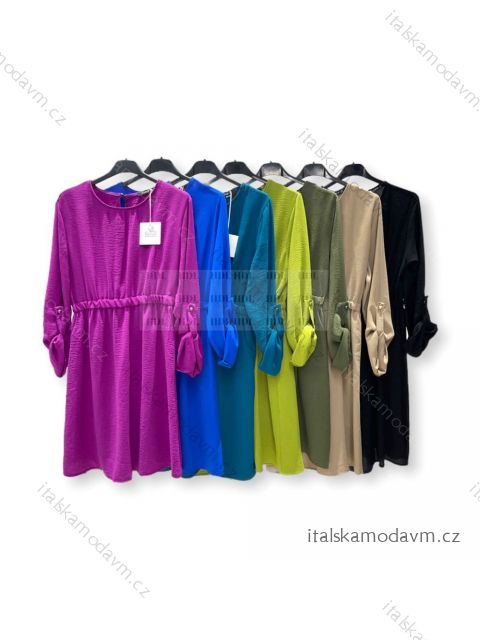 Šaty dlouhý rukáv dámské (S/M ONE SIZE) ITALSKÁ MÓDA IMPHD2222584