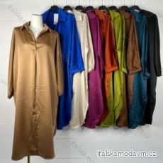 Šaty košeľové dlhý rukáv dámske (S/M ONE SIZE) TALIANSKA MÓDA IMPBB22C28074