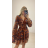 Šaty elegantní dlouhý rukáv dámské (S/M ONE SIZE) ITALSKÁ MÓDA IMPBB22b22938