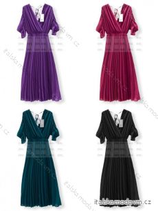 Šaty elegantné dlhé krátky rukáv dámske (S/M ONE SIZE) TALIANSKA MÓDA IMPHD2210790