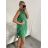 Šaty šifonové bez rukávů dámské (S/M/L ONE SIZE) ITALSKá MóDA IM322103/DUR7 zelená